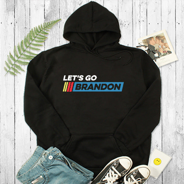 Let'S Go Brandon Hoodie Men'S Women'S Pullover Casual Loose Letter Hooded Sweater