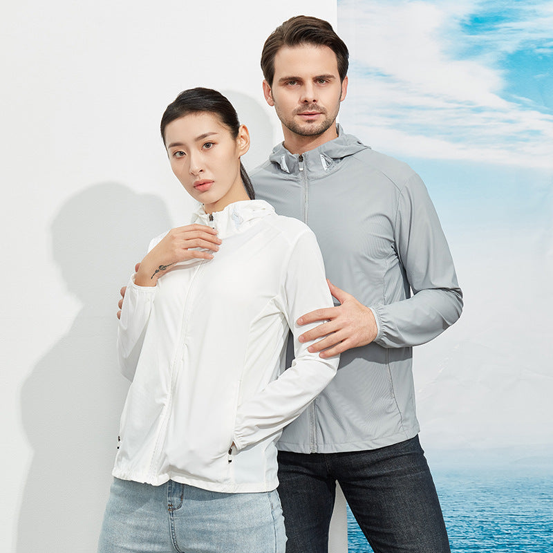 Sun Resistant Clothes Outdoor Ice Silk Cool Feeling High Elastic Skin Windbreaker Couple Style