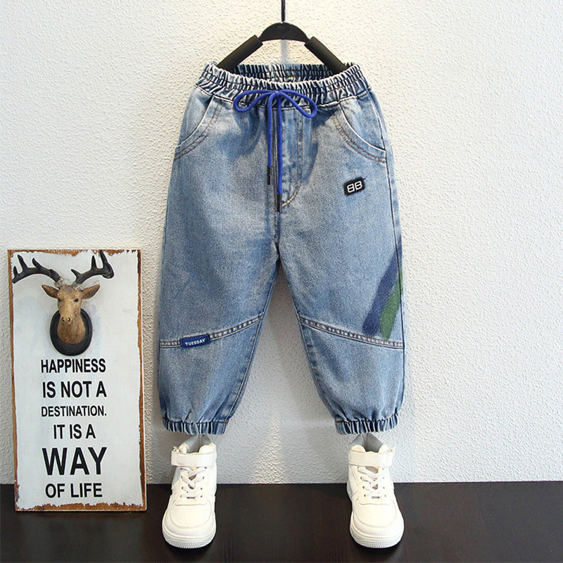 Toddler Boys Pants Children's Pants Spring and Autumn Jeans Casual