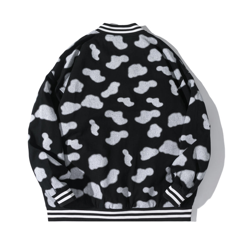 The Bears Varsity Jacket Little Bear Camouflage Spring and Autumn Jacket Retro Couple Baseball Uniform Fresh Men's and Women's Coats
