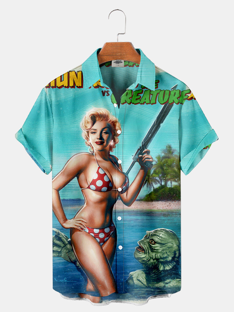 Men Beach T Shirts Men's Short Sleeve Shirt plus Beach