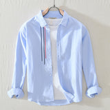 White Work Shirts Men's Casual Square Collar Shirt