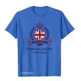Inspired by Queen's Platinum Jubilee 2022 Elizabeth 70 Years T-shirt Printed round Neck Short Sleeve T-shirt
