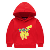 Children Pokemon Pikachu Hoodie Fleece Hooded Hoodie Thickened