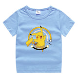 Children Pokemon Pikachu T Shirt Cute Cotton T-shirt Casual Sports Trend