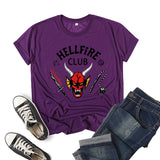 Hellfire Club Shirt Printed Top Short Sleeve Summer