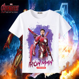 Marvel T Shirt Clothes Men's Marvel Movie Iron Man Short Sleeve T-shirt