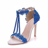 Nude Heels for Wedding Sandals Buckle Strap Shoes High Heel Sandals