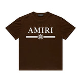 Amiri T Shirt Printed Casual Hip Hop round Neck Short Sleeve T-shirt