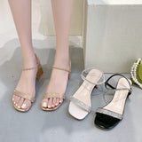 Nude Block Heel Peep Toe Sandals