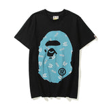 Shark Print T Shirt Cartoon Anime Loose Teen Summer Casual T-Shirt