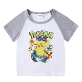 Children Pokemon Pikachu T Shirt Cotton T-shirt Casual Sports