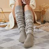 Winter Chunky Cable Thick Knit Thigh High Socks Long Stockings Boot Fall/Winter Christmas Woolen Yarn Socks Stockings