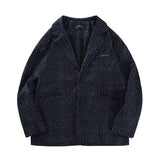 Men's Casual Suit Man Blzer Leopard Print Casual Suit Jacket Men's Loose Lapels Suit Jacket Top