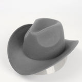 Cowboy Hats Vintage Denim Hat Autumn and Winter Woolen Fedora Hat Felt Cap Men's Women's Dress Hat