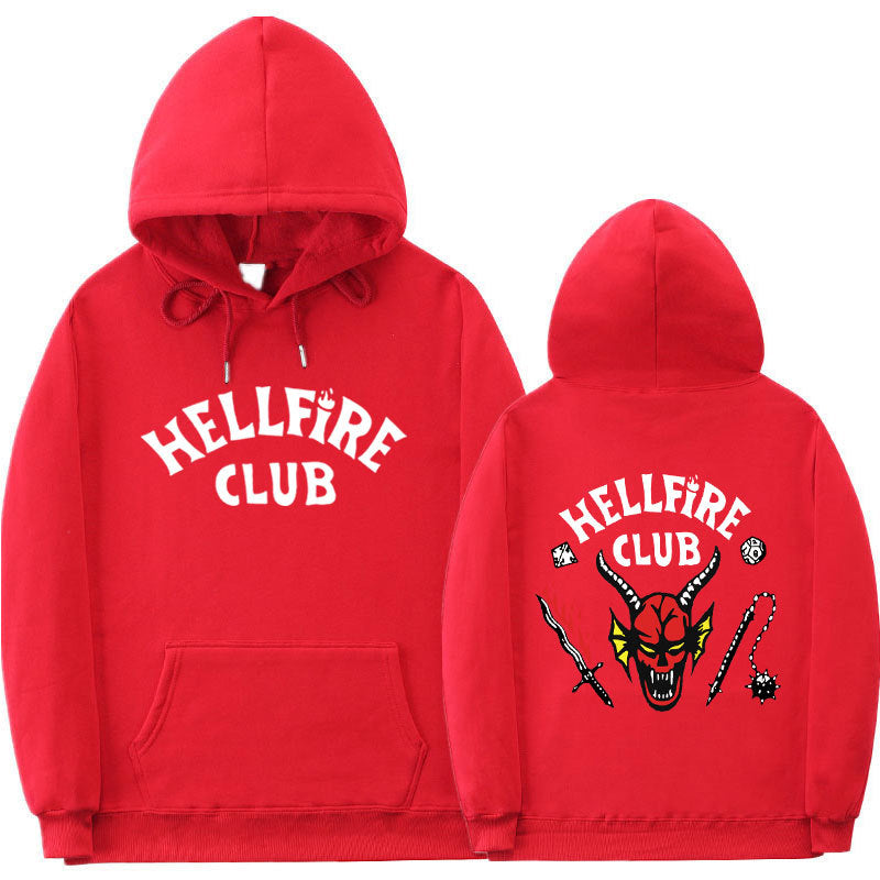 Stranger Things Hellfire Club Hoodie Hooded Sweatshirt Leisure Sports Sweater