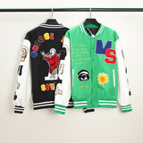 Green Varsity Jacket James Stadium Jacket Heavy Industry Full Embroidery Craft Baseball Sports Jacket Jacket