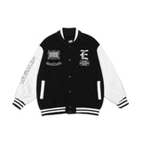 Baby Blue Varsity Jacket Loose Casual Fashion For Men And Women