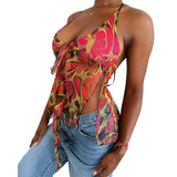 Music Festivals Rave Outfits Girls Tops Summer Women's Fashion Slim Vest