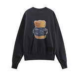 We11 Done Sweatshirts Teddy Bear Pattern for Men and Women