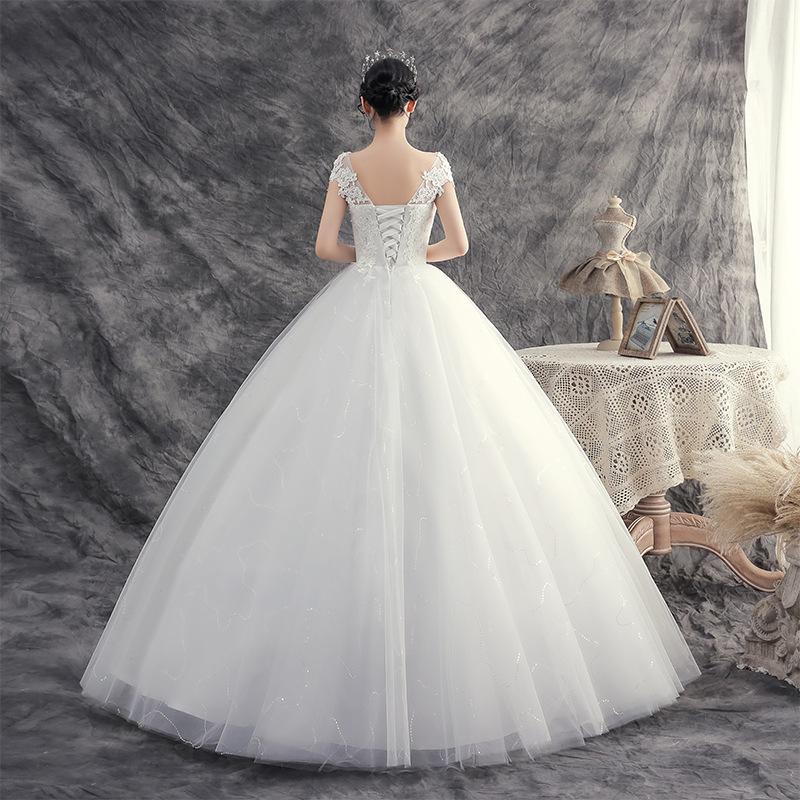 Women's Evening Dress Ball Gown Princess Quinceanera Wedding Dresses Simple Small Dream White Romantic Wedding Dress