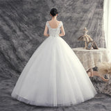 Women's Evening Dress Ball Gown Princess Quinceanera Wedding Dresses Simple Small Dream White Romantic Wedding Dress