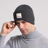 Men Winter Hats Winter Warm Knitted Hat Men's Solid Color