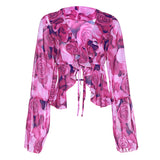 Music Festivals Rave Outfits Girls Tops Summer Women's Fashion Slim Print T-shirt for Women