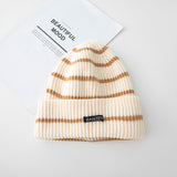 Toboggan Hat Women's Autumn and Winter Knitted Wool Ball Pullover Beanie Hat