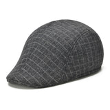 Check Beret Hat Autumn and Winter Check Middle-Aged and Elderly Men and Women Hats for the Elderly
