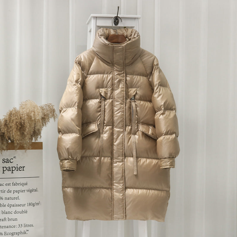 Women Winter Coats Puffer Jacket down Coat down Jacket Women's Mid-Length Winter White Duck down Thickened Coat