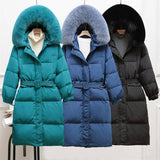Women Winter Coats Puffer Jacket Down Coat Down Jacket Female Long Fox Big Fur Collar Loose Thick
