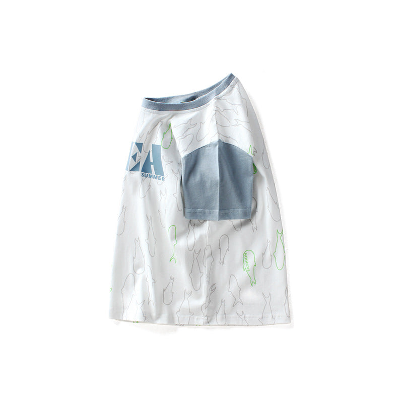 Children T Shrits Children's Summer Clothing Boy's Short-Sleeved T-shirt