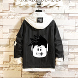 Comic Denim Jacket Spring and Autumn Men's and Women's Loose Casual Denim Jacket