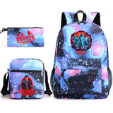 Stranger Things Hellfire Club Backpack Three-Piece Backpack Printed Pattern