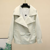 Women PU Leather Jacket Biker Motorcycle Coat Leather Jacket Women 'S Spring and Autumn Loose Biker 'S Leather Jacket