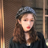 Leopard Fur Hat Vintage Leopard Print Painter Hat Beret