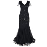 1920S Dress Vintage Sequin Formal Dress Women's Dress Banquet Fishtail