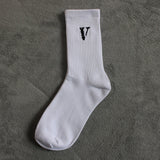 V Lone Socks Socks Men's Middle Tube Socks Cotton Women Long Socks