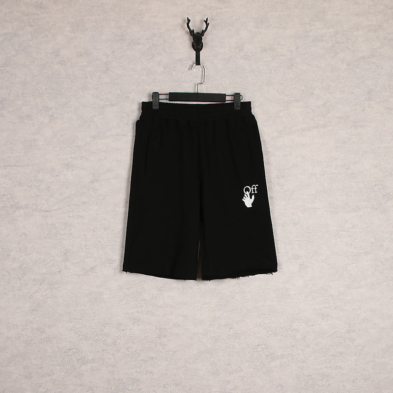 Fashion Brand Summer Loose Sports and Leisure Men's and Women'soff Printed Pants Couple's Pants shorts