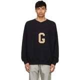 Fog Fear of God Essentials Sweatshirt Letter Flocking Printed Crew Neck Sweatshirt Couple Loose Pullover