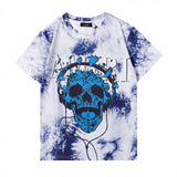 Amiri T Shirt Tie-Dyed Printed Casual Hip Hop High Street Short-Sleeved T-shirt Men