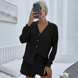 Women Fall Long-Sleeve Suit Women's Waffle Coat