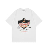 Preppy Aesthetic T Shirt Vintage Racing Short Sleeve T-shirt for Men