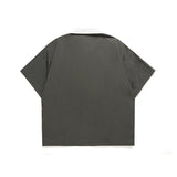 Men T-Shirt Summer Men's Embroidery Lapel Casual Retro Short Sleeve