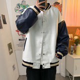 Jock Jacket PU Leather Men's Spring and Autumn Casual Jacket Loose All-Matching Men's Clothing Coat