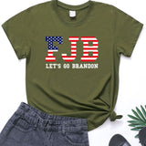 Let's Go Brandon T Shirt Top Women's Letter Print Short-Sleeve T-shirt Women