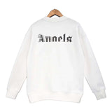 Palm Angels Sweatshirts Feather Wings Embroidered Crew Neck Long Sleeve Sweater for Men