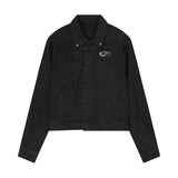 Paisley Denim Jacket Men's Loose Denim Jacket Coat