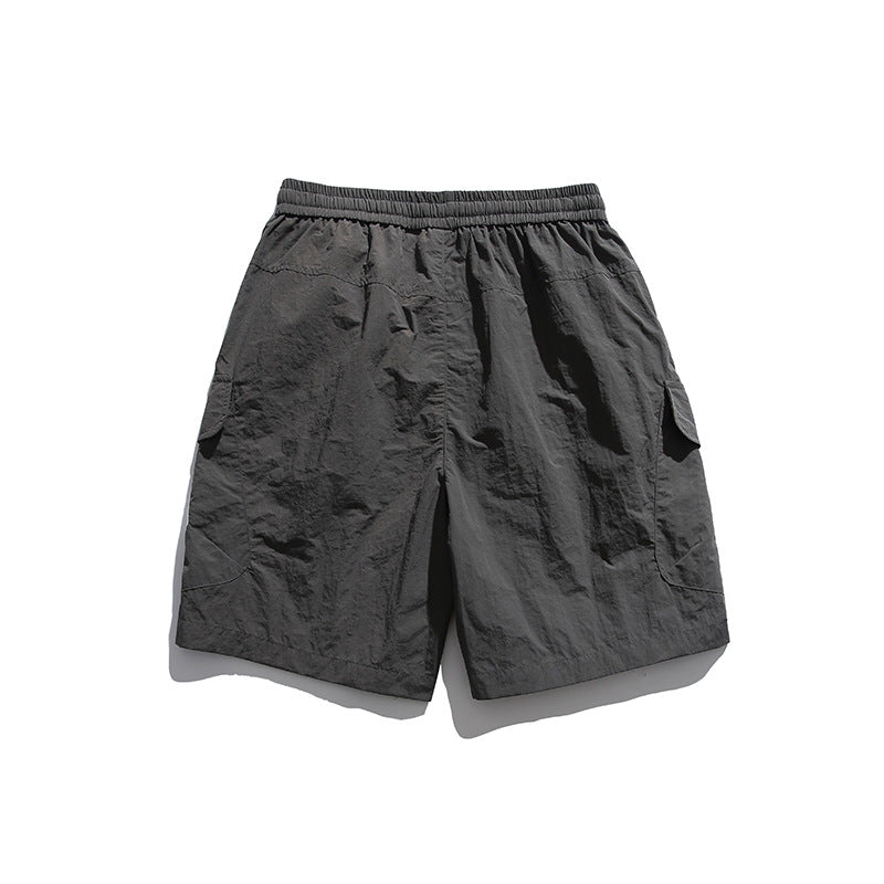 Men Shorts Summer Casual Solid Color Straight Shorts Men